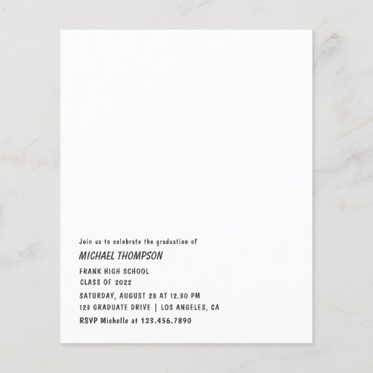 Retro Muziek Neon Signs Afstudeerfeest Uitnodiging Flyer (Achterkant)