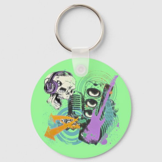 RETRO MUZIEK ONTWERP SLEUTELHANGER (Voorkant)
