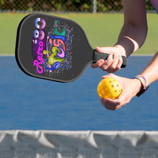 retro muziek pickleball paddle (Insitu)