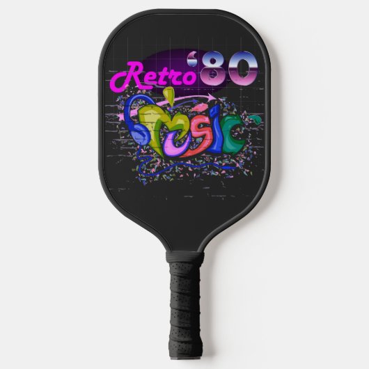  retro muziek pickleball paddle (Voorkant)