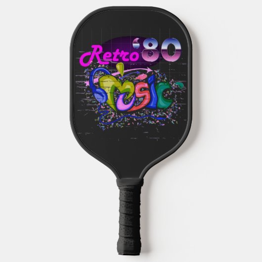  retro muziek pickleball paddle (Achterkant)