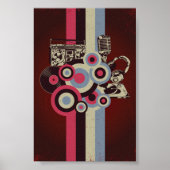 Retro Muziek Poster (Voorkant)