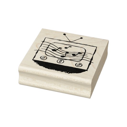 Retro Muziek Televisie Set Rubber Art Stamp Rubberstempel (Stempel)