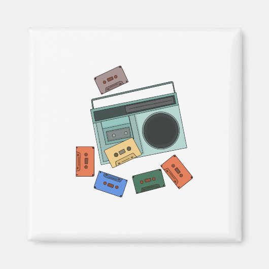 Retro  muziek van 80 magneet (Voorkant)