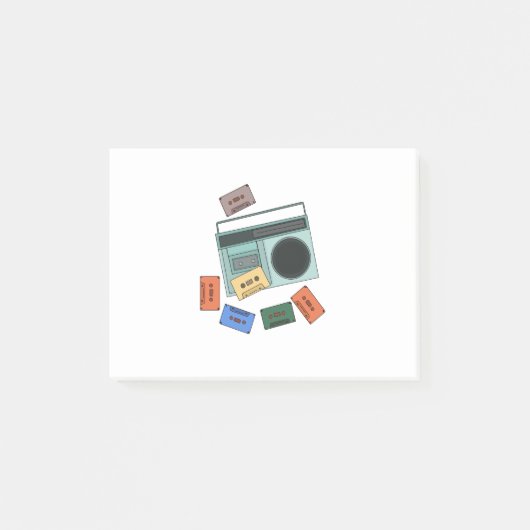 Retro muziek van 80 post-it® notes (Voorkant)