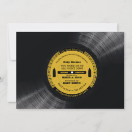 Retro Muziek Vinyl 60s 70s Uitnodiging