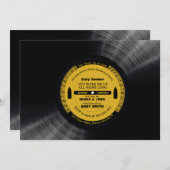 Retro Muziek Vinyl 60s 70s Uitnodiging (Voorkant / Achterkant)