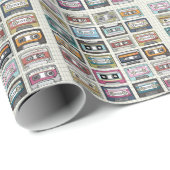 Retro muziekcassette: Nostalgisch icoon Cadeaupapier (Rol Hoek)