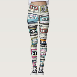Retro muziekcassette: Nostalgisch icoon Leggings