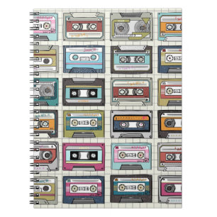 Retro muziekcassette: Nostalgisch icoon Notitieboek