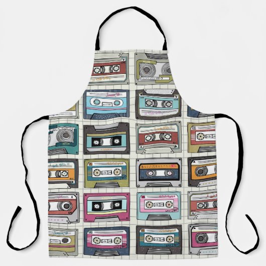 Retro muziekcassette: Nostalgisch icoon Schort (Voorkant)