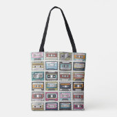 Retro muziekcassette: Nostalgisch icoon Tote Bag (Achterkant)