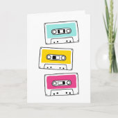 Retro-muziekcassettes, altijd leeg kaart (Voorkant)