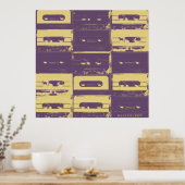 Retro  muziekcover in stijl poster (Keuken)