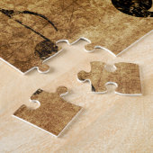 Retro-muzieknoten en piano legpuzzel (Zijkant)