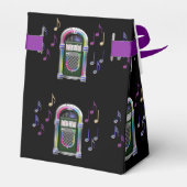 Retro Muzieknoten Juke Box Tent Favor Box Bedankdoosjes (Achterkant)