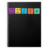 Retro  Muzieknotities Notitieboek (Voorkant)