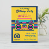 Retro muziekradio  kaart (Staand voorkant)