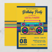 Retro muziekradio  kaart (Voorkant / Achterkant)