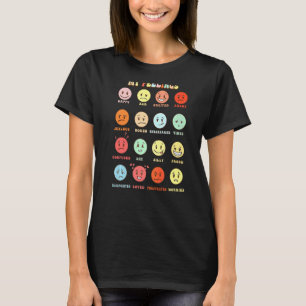 Retro My Feelings Emotion Facets Mental Health Mat T-shirt