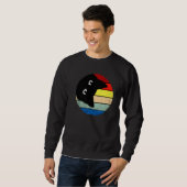 Retro My Funny Black Cat Funny Style My Black Cat Trui (Voorkant volledig)