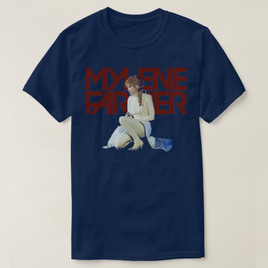 Retro Mylene Farmer Idol geeft je een plezier T-shirt (Design voorkant)