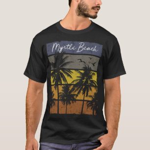 Retro Myrtle Beach Beach Print Vacking kermas T-shirt