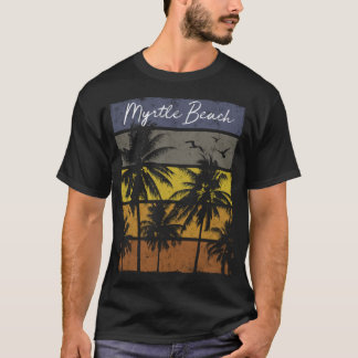 Retro Myrtle Beach Beach Print Vacking kermas T-shirt