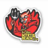 Retro Myrtle Beach Devil Sticker (Voorkant)