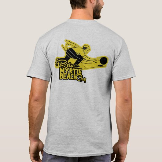 Retro Myrtle Beach Guy Bowling T-shirt (Achterkant)