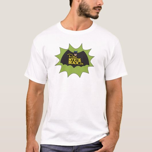 Retro Myrtle Beach Guy Caped Crusader T-shirt (Voorkant)