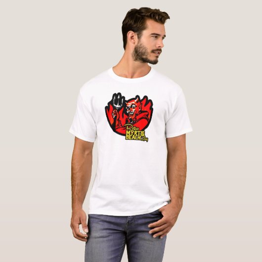 Retro Myrtle Beach Guy Devil T-shirt (Voorkant volledig)