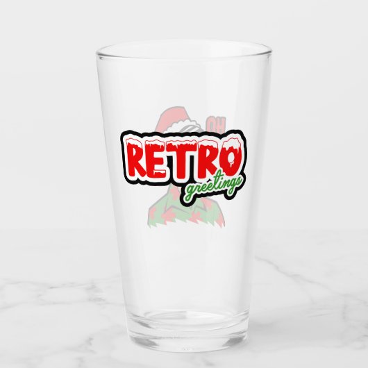 Retro Myrtle Beach Guy Kerstmis Glas (Voorkant)
