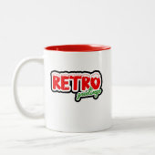 Retro Myrtle Beach Guy Kerstmis Tweekleurige Koffiemok (Links)