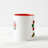 Retro Myrtle Beach Guy Kerstmis Tweekleurige Koffiemok (Center)