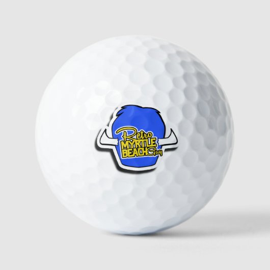 Retro Myrtle Beach Guy Lodge Pet Golfballen (Voorkant)