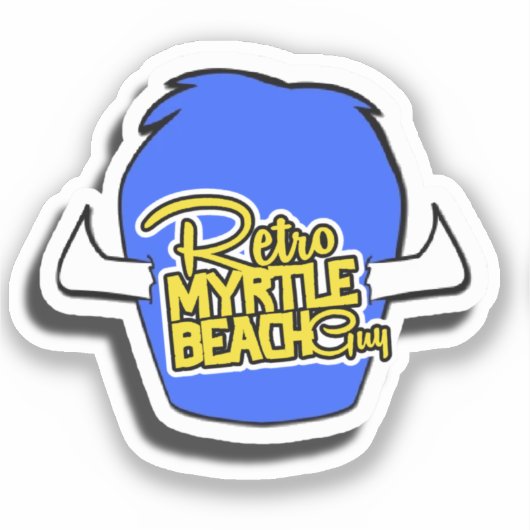 Retro Myrtle Beach Guy Lodge Pet Sticker (Voorkant)