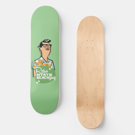 Retro Myrtle Beach Guy Persoonlijk Skateboard (Voorkant)