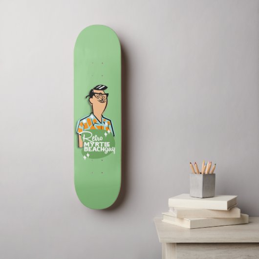 Retro Myrtle Beach Guy Persoonlijk Skateboard (Muurkunst)