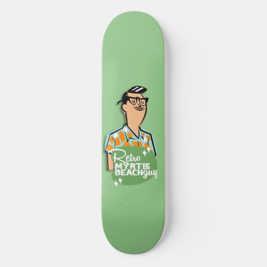 Retro Myrtle Beach Guy Persoonlijk Skateboard (Voorkant)