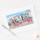 Retro Myrtle Beach Guy Rechthoekige Sticker (Envelop)