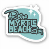 Retro Myrtle Beach Guy Sticker (Voorkant)