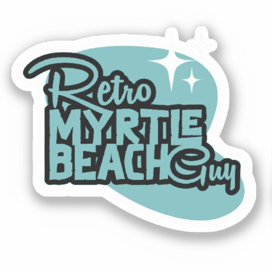 Retro Myrtle Beach Guy Sticker (Voorkant)