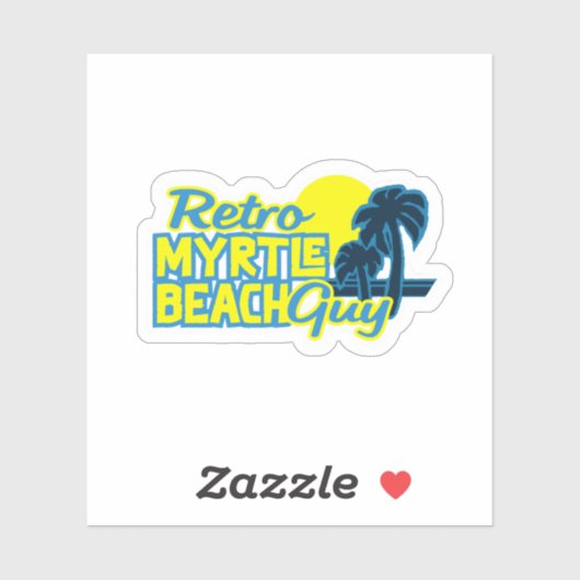 Retro Myrtle Beach Guy Sticker (Vel)