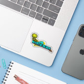 Retro Myrtle Beach Guy Sticker (Laptop met iPhone)
