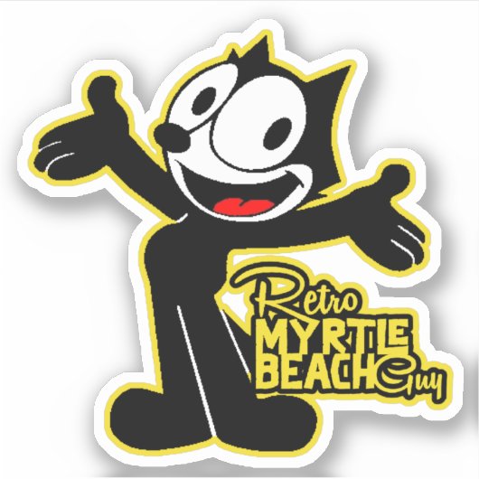Retro Myrtle Beach Guy Sticker (Voorkant)