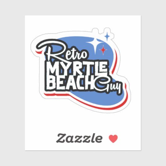 Retro Myrtle Beach Guy Sticker (Vel)