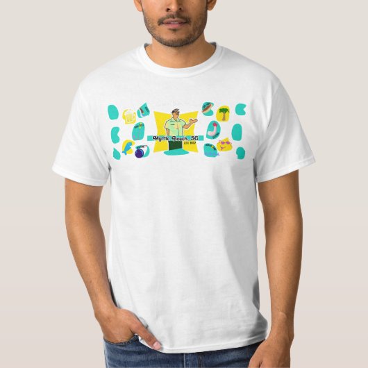 Retro Myrtle Beach Guy T-shirt (Voorkant)