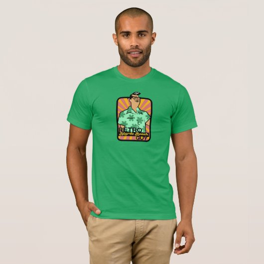 Retro Myrtle Beach Guy T-shirt (Voorkant volledig)