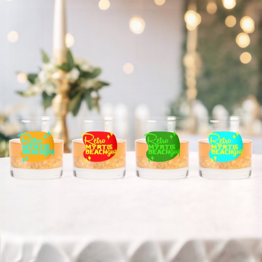 Retro Myrtle Beach Guy variëteit Whisky Glas (Insitu (Huwelijk))